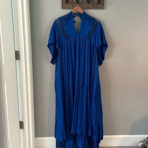 Free People Simply Extreme Maxi Dress Size M Cobalt Royal Blue